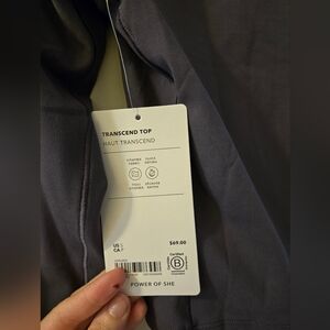 Athleta Transcend Top in Charcoal